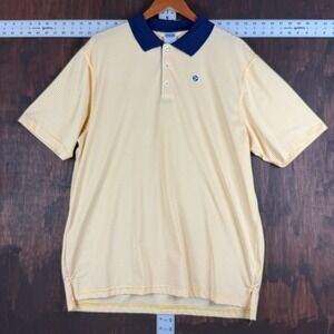 Volunteer Traditions‎ Striped Short Sleeve Stretch Polo Yellow White Men's XL